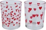 thumbnail of 1 Teelichthalter Glas 6,5cm Teelichtglas rote Herzen Tischdeko Kerzenglas Glas Teelichter Windlicht Kerzenhalter Dekoglas Windlichtglas Transparent