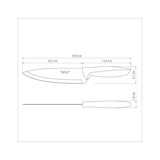 thumbnail of Tramontina Plenus coltello cucina acciaio inox nero 18 cm