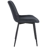 thumbnail of Silla de comedor Victoria con funda de terciopelo Negro