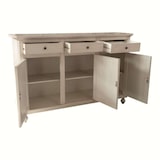 thumbnail of shopinnovativo Credenza con tre ante e tre cassetti in stile classico in legno con rifinitura avorio anticato 150x43x98