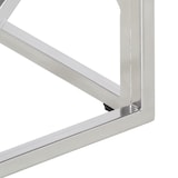 thumbnail of vidaXL Couchtisch Silbern Edelstahl und Hartglas