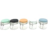 thumbnail of Weckpotjes Inmaakpotten - Set van 5 Stuks in 5 Kleuren - Inhoud 200 ml - 8 x 8 x 8 cm