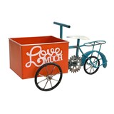 thumbnail of DanDiBo Blumenfahrrad für Garten Metall Stehend Fahrrad Blau Orange 96530 Pflanzfahrrad Dekofahrrad Blumenständer