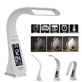 thumbnail of Monzana LED Schreibtischlampe mit Display Kalender Uhr Wecker Dimmbar Nachttischlampe Tischlampe Tischleuchte Weiß