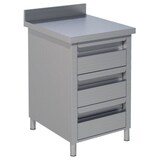 thumbnail of Cassettiera KBS 4 cassetti 500x700x850 mm con alzatina in acciaio inox