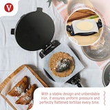 thumbnail of Victoria Pressa per Tortillas Messicane in Ghisa 20cm Pataconera Colombiana Roti Maker, VIC-36997, Nero