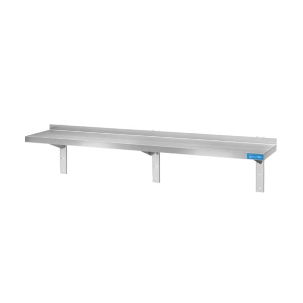 Mensola singola in acciaio inox, L1500xP300xH350 mm - linea basic