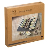 thumbnail of Secret de Gourmet - Serviço de aperitivo de 25 peças em tabuleiro quadrado de ardósia