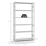 thumbnail of PROREGAL Fachbodenregal Stecksystem | Grundregal | HxBxT 250x130x30cm | 6 Ebenen | Fachlast 300 kg | Beidseitig nutzbar | Lichtgrau