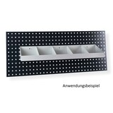 thumbnail of PROREGAL Schüttenregal mit 5 Fächer für Lochplatte | HxBxT 5x90x16cm | Lichtgrau