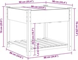 thumbnail of vidaXL Gartenblumentopf Beige 90 x 90 x 76.5 cm Massives Fichtenholz