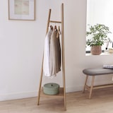 thumbnail of Portant vêtements miroir en bois 45x160cm