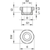 thumbnail of 50 Stk. OBO Bettermann Reduktion 107 R M40-20 PA 2030646