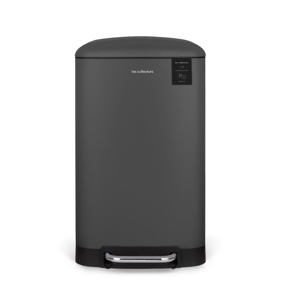 Caixote do lixo com  pedal 30L - cinza antracite