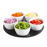 thumbnail of Service apéritif Piccolo 6 pièces 33 cm -  Blanc Rond Céramique Table Passion 33.00x33.00 cm