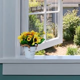 thumbnail of Relaxdays künstliche Sonnenblumen im Topf, 3er Set Kunstblumen wie echt, Kunstpflanzen, unechte Dekopflanzen, gelb/weiß