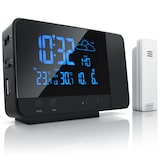 thumbnail of BEARWARE Wetterstation mit Außensensor, Funkwetterstation, Projektionsanzeige DCF-Funkuhr, Wettervorhersage