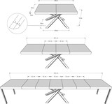 thumbnail of Ausziehbarer Tisch 180/440x90 cm Volantis Premium Zement mehrfarbige Beine 4/C