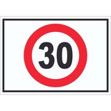 thumbnail of Tempo 30 km/h Geschwindigkeitsbegrenzung Aufkleber Symbol A7 (74x105mm)