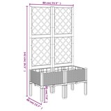 thumbnail of vidaXL Plantenbak met latwerk 80x40x142 cm polypropeen wit