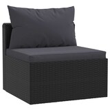 thumbnail of vidaXL 4-tlg. Garten-Sofagarnitur mit Auflagen Poly Rattan Schwarz