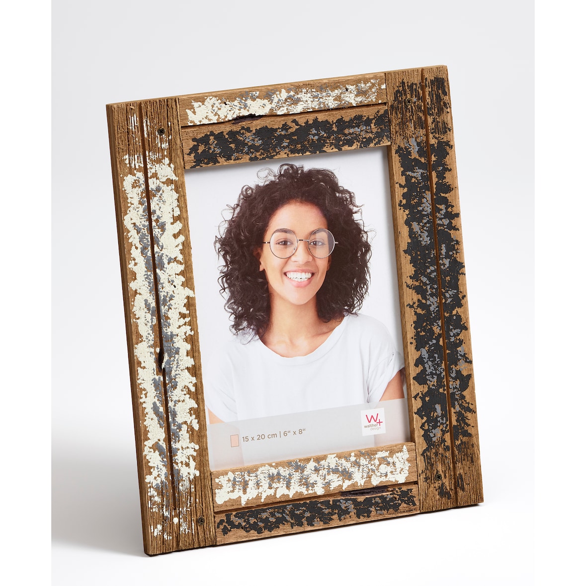 Cornice per ritratti Dupla, crema/blu, 15 x 20 cm