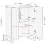 thumbnail of vidaXL Aufbewahrungs-Sideboard Braun 60 x 33,5 x 75 cm