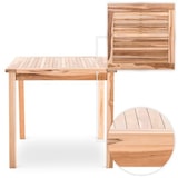 thumbnail of Gartentisch Teakholz 80 x 80 cm, Teakholz-Esstisch, 75 cm hoch, langlebig, massiv & robust, Raburg