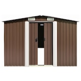 thumbnail of Helloshop26 - Caseta de jardín caseta almacén cobertizo exterior cobertizo robusto para herramientas 257 x 779 x 181 cm acero 02_0022281