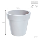 thumbnail of WellHome - Set 3 Pflanztöpfe 1L LOFLY Ø13,4 cm/Stück Farbe Weiß