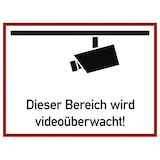thumbnail of Dieser Bereich wird videoüberwacht, Alu, 400x300 mm
