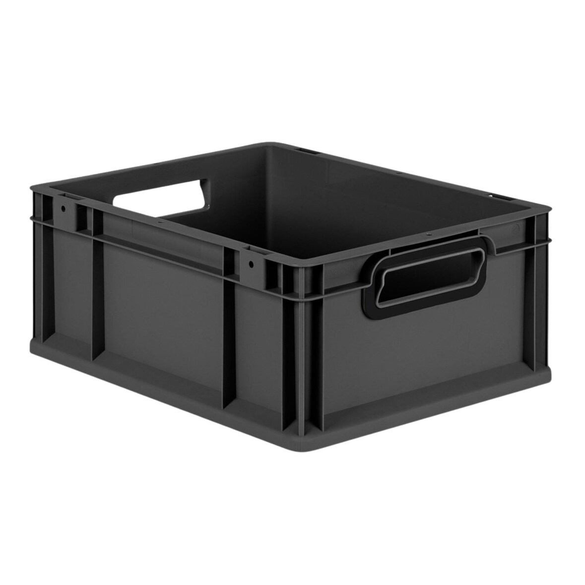 Eurobox NextGen Color, HxBxT 17x30x40cm, 16 Liter, Griffe schwarz offen, Schwarz, Eurobehälter, Transportbehälter