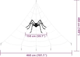 Eine Spinnennetz-Dekoration mit einer Spinne.