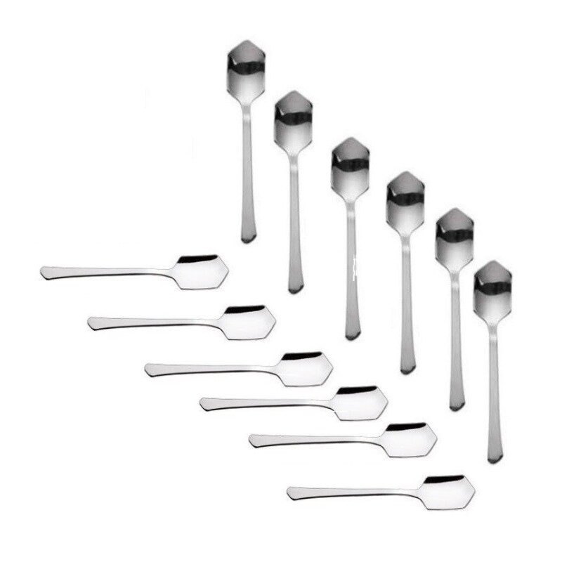 Abert, set 12 cucchiaio yogurt, cioccolato, marmellata acciaio inox 18/10