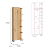 thumbnail of Columna de baño urano en Melamina, con cinco estantes externos y cuatro estantes internos.
