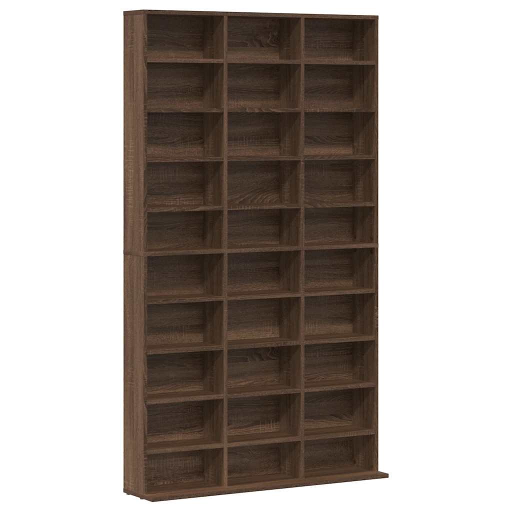vidaXL CD-Regal Braun Eichen-Optik 102x23x177,5 cm Holzwerkstoff