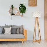 thumbnail of WellHome - Witte bamboe vloerlamp Ø50x150cm