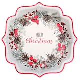 thumbnail of 600 Pappeller Weihnachten rot gold Teller Einweg