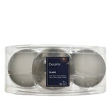 thumbnail of 4 Weihnachtskugeln Glas 8cm matt & glänzend Christbaumkugeln Weihnachtsbaumkugeln Groß Christbaumschmuck Weihnachtsbaumschmuck Zart Grau transparent