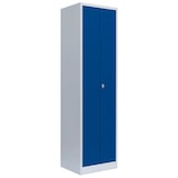 thumbnail of Kleider-Wäsche-Schrank mit Garderobenteil Spind Wäscheschrank Kleiderspind 2-türig Grau/Blau 510711