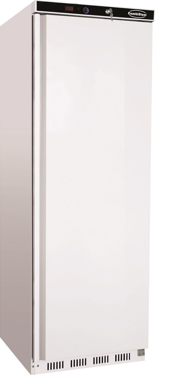 Tiefkühlschrank FOSSA | 1x abschließbare Tür | 555 Liter, HxBxT 188,5x77,5x69,5cm | -18/-22°C | Weiß + CHEFGASTRO Geschirrtuch