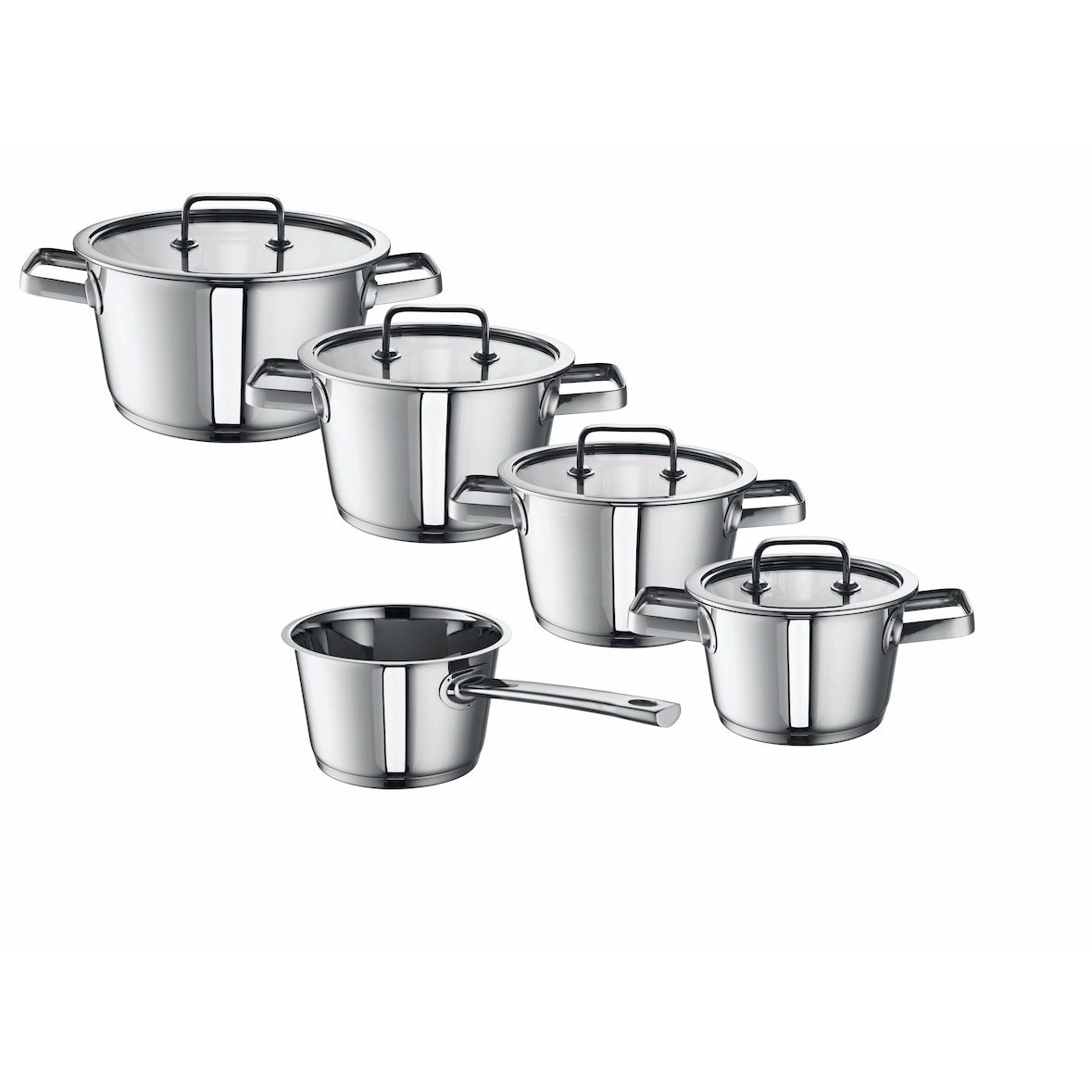 Rohe Germany Culinaria-Topfset Conia, 5-tlg., Edelstahl,  induktionsfähig, backofenfest