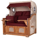 thumbnail of Strandkorb Komplettset - bene living - Ammersee Grande XL Teak - PE shell - Modell 550 - inkl. Liftersystem