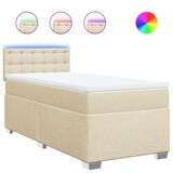 thumbnail of vidaXL Boxspringbett mit Matratze Creme 100x200 cm Stoff