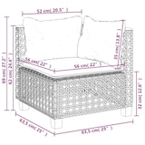 thumbnail of vidaXL Garten-Ecksofa mit Kissen Beige Poly Rattan