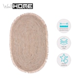 thumbnail of WellHome - Alfombra ovalada de hoja de maíz con flecos 80x50cm