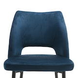 thumbnail of METRO PROFESSIONAL Cadeira de restaurante estofada Salto, conjunto de 2, aço/poliéster, azul escuro/preto