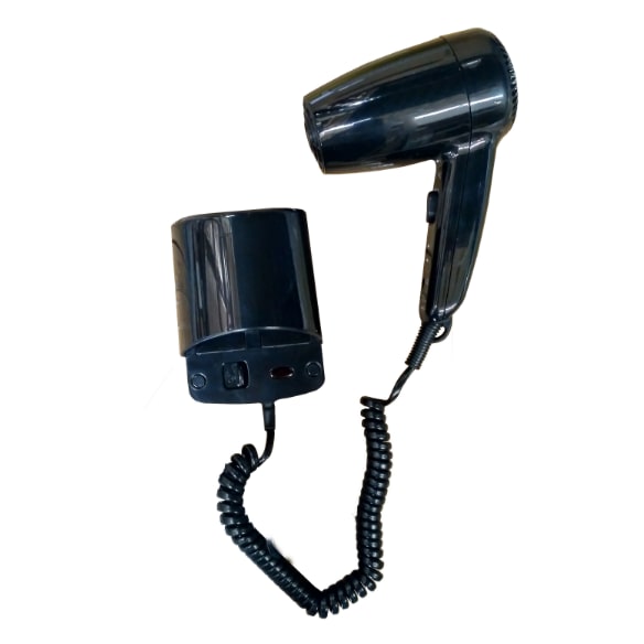 Secador de cabello pared negro para hotel 1200W