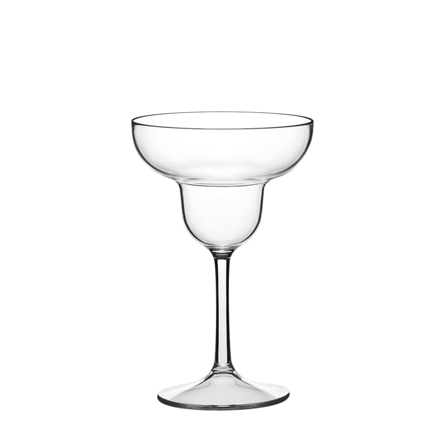NS Calidad -Copa de plástico transparente reutilizable 290 Ml para Martini o Margarita PC(Cajas de 9 Uds.)