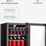 thumbnail of Beersafe M Kühlschrank 33 Liter 2 Böden Panoramaglastür Edelstahl Silber